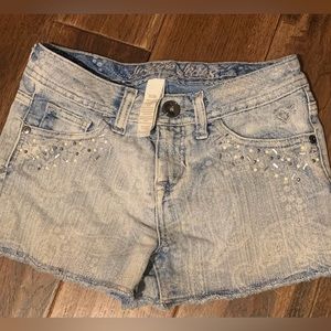 Justice denim shorts 10R